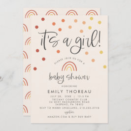 Blush Roze Pastel Terracotta Regenboog Het is een  Kaart