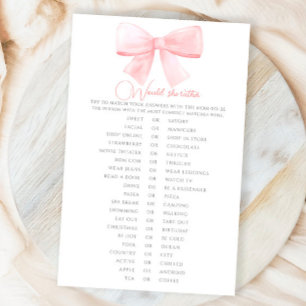 Blush roze pastelboog Baby shower zou ze liever