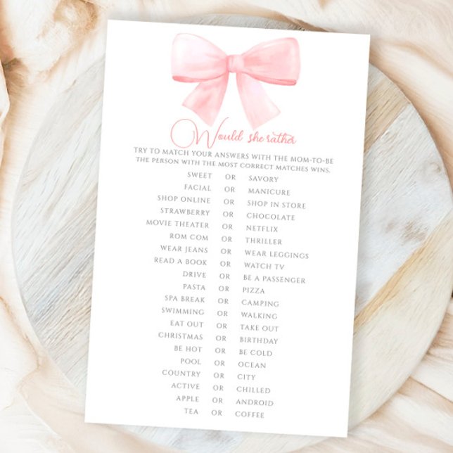 Blush roze pastelboog Baby shower zou ze liever (Creator heeft geüpload)