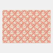 Blush Roze Peach Pumpkin Verjaardags Meisje Baby s Inpakpapier Vel (Voorkant 2)
