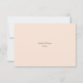 Blush Roze & Peach Rustieke Bloemen Geen Maaltijd  RSVP Kaartje (Achterkant)