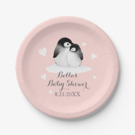 Blush Roze Penguin Papier Bord