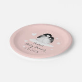 Blush Roze Penguin Papier Bord (Gekanteld)