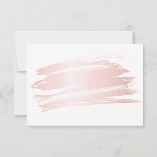 Blush roze penseelstreek zakelijke volgorde  bedankkaart (Achterkant)