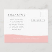 Blush roze perfectie foto geboorte aankondiging (Achterkant)