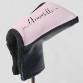 Blush roze persoonlijke naam Golf Head Hoesje Golfheadcover (3/4 voorkant)