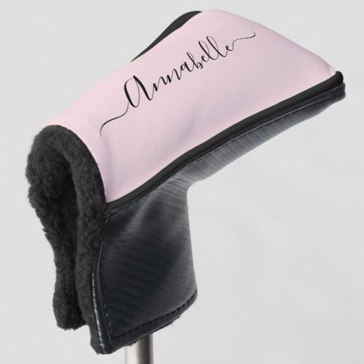 Blush roze persoonlijke naam Golf Head Hoesje Golfheadcover (3/4 voorkant)