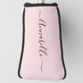 Blush roze persoonlijke naam Golf Head Hoesje Golfheadcover (Draai 90)