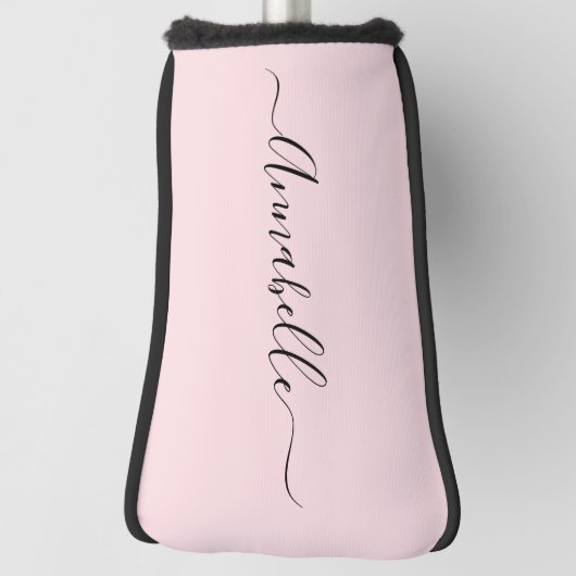 Blush roze persoonlijke naam Golf Head Hoesje Golfheadcover (Draai 90)