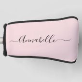 Blush roze persoonlijke naam Golf Head Hoesje Golfheadcover (Voorkant)