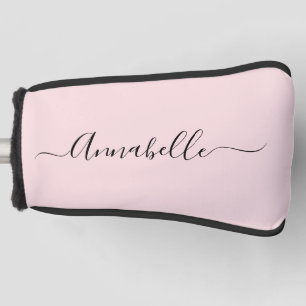 Blush roze persoonlijke naam Golf Head Hoesje Golfheadcover