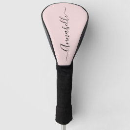 Blush roze persoonlijke naam Golf Head Hoesje Golfheadcover