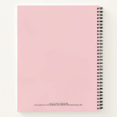 Blush roze persoonlijke zakboekMonogram Notitieboek (Achterkant)