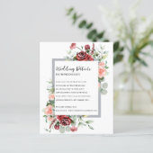 Blush roze perzik en koraal bloemenbruiloft detail (Staand voorkant)