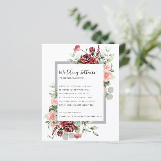 Blush roze perzik en koraal bloemenbruiloft detail (Staand voorkant)