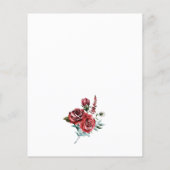 Blush roze perzik en koraal bloemenbruiloft detail (Achterkant)