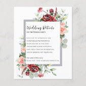 Blush roze perzik en koraal bloemenbruiloft detail (Voorkant)