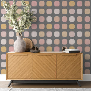 Blush Roze Perzik Koraal Sinaasappel Geel Kunstpat Behang