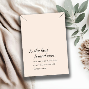 BLUSH ROZE PERZIK VRIEND KETTING DISPLAY KAART PLAATSKAARTJE