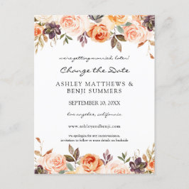 Blush Roze & Perzikflesje Verander het Briefkaart