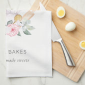 Blush Roze Pet Catering Floral Roller Whisk Theedoek (Quarter Fold)