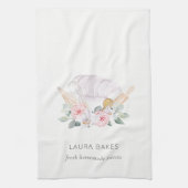 Blush Roze Pet Catering Floral Roller Whisk Theedoek (Verticaal)