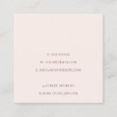 Blush Roze Pet Catering Floral Roller Whisk Vierkante Visitekaartje (Achterkant)