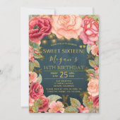 Blush roze pink marinegouden snaarlampen zoet 16 kaart (Voorkant)