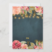 Blush roze pink marinegouden snaarlampen zoet 16 kaart (Achterkant)