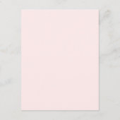 Blush Roze Pioen Bloemen Bruiloft Gast Details Informatiekaartje (Achterkant)