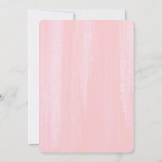 Blush Roze Pioen Lijst Bloemen Waterverf Bruiloft Kaart (Achterkant)