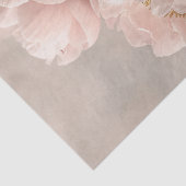 Blush roze pioen met groene bladeren Decoupage Tissuepapier (Detail)