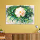 *~* Blush Roze Pioen TV2 Uitgerekte Canvas Print (Insitu (Woonkamer))
