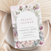 Blush roze pioenen Elegant bloemig Vrijgezellenfee Kaart