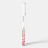 Blush roze pioenen gepersonaliseerde iPhone case (Achterkant / Rechts)