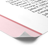 Blush roze pioenrozen pampas boho boog Alfabetisch Poster (Hoek)