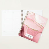 Blush Roze plaat & Roos Gold Border Waterverf Planner (Display)