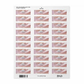 Blush roze platte site label (Full Sheet)
