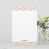 Blush roze pokkenpapier briefpapier (Staand voorkant)