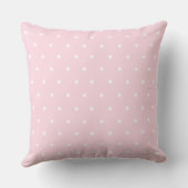 Blush Roze Polka Dot Patroon Kwekerij Kussen (Achterkant)
