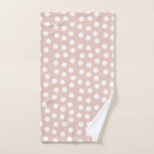 Blush roze polka stippen bad handdoek (Handdoek)