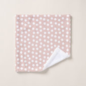 Blush roze polka stippen bad handdoek (Wasdoekje)