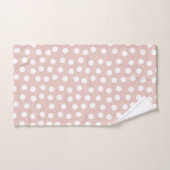 Blush roze polka stippen bad handdoek (Handdoek)