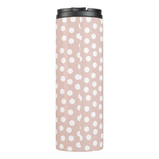 Blush roze polka stippen thermosbeker (Achterkant)