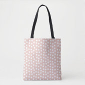 Blush roze polka stippen tote bag (Voorkant)