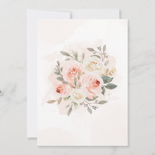 Blush Roze pomkin-Baby shower Kaart (Achterkant)