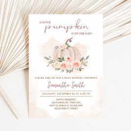 Blush Roze pomkin-Baby shower Kaart