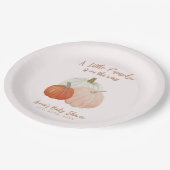 Blush Roze pomkin-Baby shower Papieren Bordje (Gekanteld)