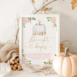 Blush roze pomkin Late night diapers game Poster