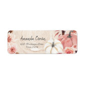 Blush Roze pomkin Return Address Label (Voorkant)